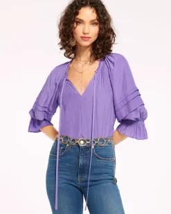 Ramy Brook Randi Puff Sleeve Top Hot