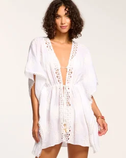 Ramy Brook Rogelia Coverup Dress Whitefloral Clearance