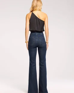 Ramy Brook Romee High Waisted Flare Jean Darkwash Discount