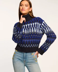 Ramy Brook Rufus Turtleneck Sweater Lapisfairisle Best