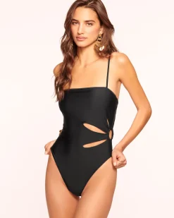 Ramy Brook Sevyn Cutout One Piece Swimsuit Citrine Clearance