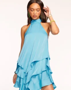 Ramy Brook Shaina Tiered Mini Dress Daisyyellow New