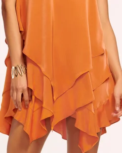 Ramy Brook Shaina Tiered Mini Dress Daisyyellow New