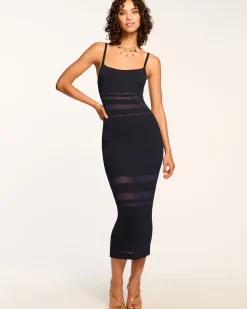 Ramy Brook Shiann Knit Midi Dress Navy Online