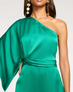 Ramy Brook Simone One-Shoulder Jumpsuit Black Best