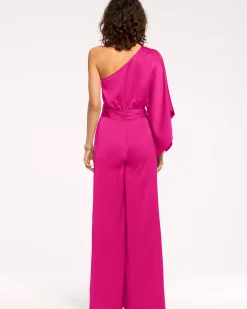Ramy Brook Simone One-Shoulder Jumpsuit Black Best