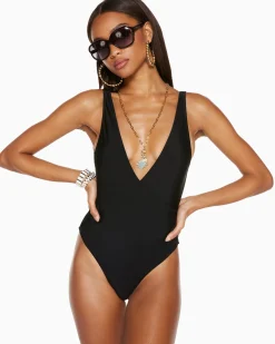 Ramy Brook Soren V-Neck One Piece Swimsuit Discount