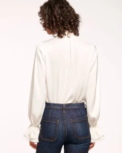 Ramy Brook Tammy Tie-Front V-Neck Blouse Outlet
