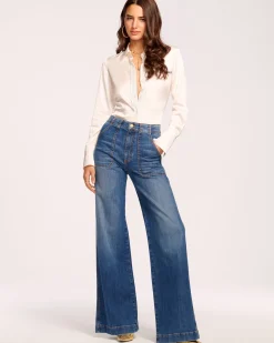 Ramy Brook Theodora Wide Leg Jean New