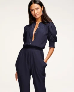 Ramy Brook Tracey Puff Sleeve Jumpsuit Clearance