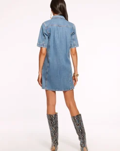 Ramy Brook Tunechi Denim Shirt Dress Clearance