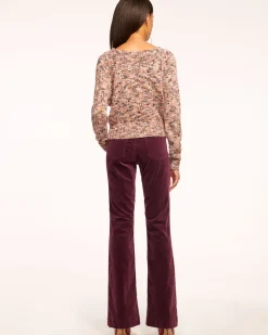 Ramy Brook Velvet Kyle Low Rise Flare Jean Pinotvelveteen Discount