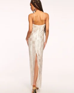 Ramy Brook Verlo Beaded Gown Silverbead Hot