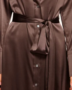 Ramy Brook Victoria Silk Button Down Midi Dress Fashion