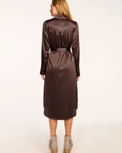Ramy Brook Victoria Silk Button Down Midi Dress Fashion