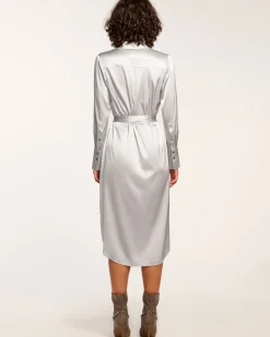 Ramy Brook Victoria Silk Button Down Midi Dress Fashion