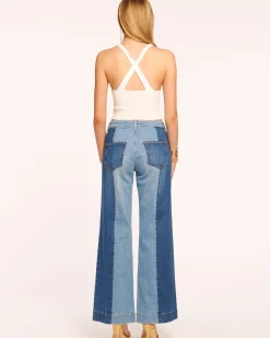 Ramy Brook Vinnie Wide Leg Two-Tone Jean Tonalwash Outlet