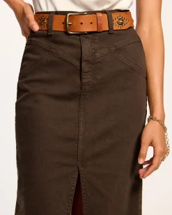 Ramy Brook Xavier Denim Maxi Skirt New